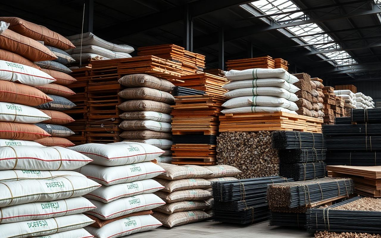 Trade materials, delivered to site.